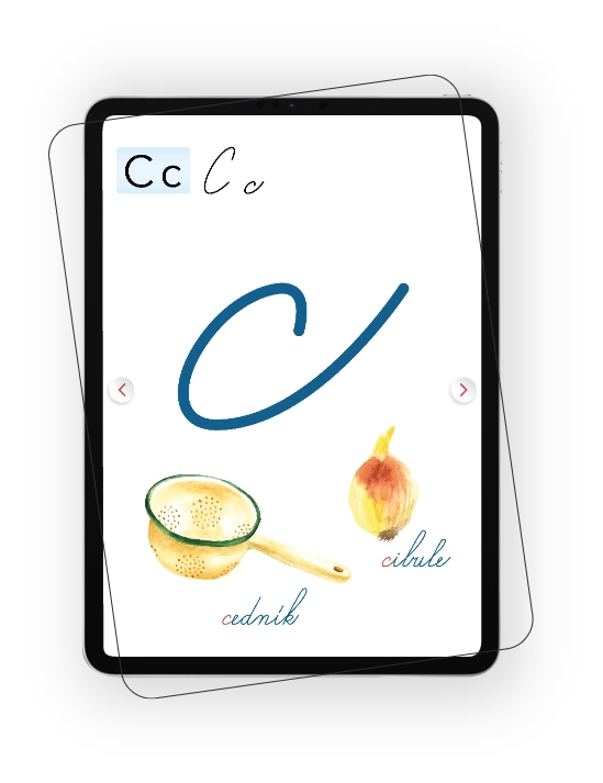 Aplikace Hravé psaní na tabletu